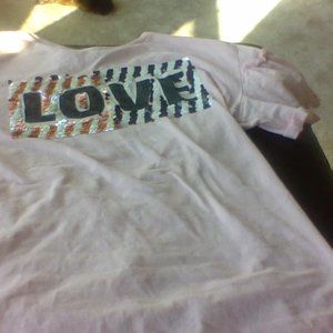 Justice "LOVE" sequin flip shirt
